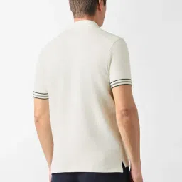 Van Heusen White Cotton Regular Fit Polo T-Shirt image 2