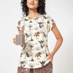 Dreamz by Pantaloons Beige Print Top-picture-0