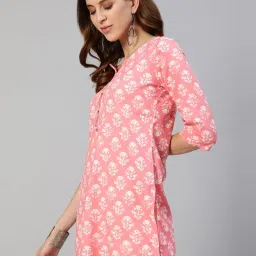 Anubhutee Pink Printed Straight Kurti image 2
