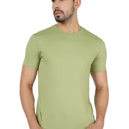 JadeBlue Pista Green Slim Fit Cotton Crew T-Shirt image 1