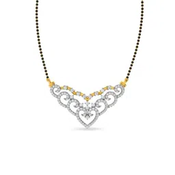 Kisna Diamond & Gold Jewellery 14k Gold & Diamond Advika Tanmaniya Mangalsutra for Women-picture-28