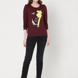 Vero Moda Dark Brown Graphic Print Sweatshirt image 4