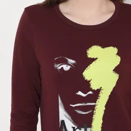 Vero Moda Dark Brown Graphic Print Sweatshirt image 5