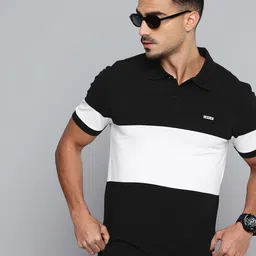 Levis Colourblocked Polo Collar Pure Cotton T-shirt-picture-52