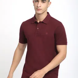 R&B Men Solid Polo Collar Cotton T-shirt-picture-41