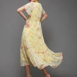 Miss Chase Multi Chiffon Floral Midi Dress image 2