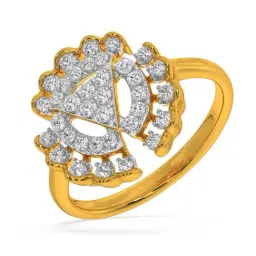 Kisna Diamond & Gold Jewellery Lila 18k (750) Diamond & Gold Ring For Women-picture-30