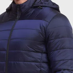 Colorplus Blue Tailored Fit Hooded Jacket image 5