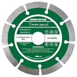 Yuri Speed Segment Marble Cutting Blade Diameter 5 inch (125 mm) x 22.23 mm Bore Size x 9 Teeth, YS-12510S (Pack of 2)-picture-45