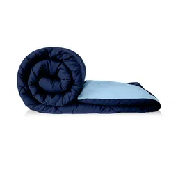 TrueYarns Navy Blue & Blue Microfiber Heavy Winter 233 GSM Single Bed Comforter-image-69