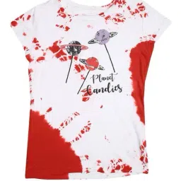 Palm Tree by Gini & Jony Kids Red & White Printed Top-picture-14
