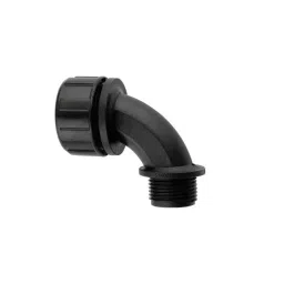 Flexicon 90° Bend Conduit Fitting 40mm Nominal Size M40mm Nylon Black, MP90-40-M40B-picture-45