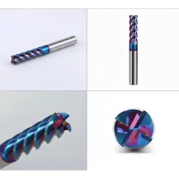 HD Carbide End Mill 2/4 Flute Flat E/M 6 mm Shank Diameter 150 mm Length for Slotting & Drilling Use image 3