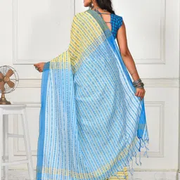 Crochetin Woven Design Ethnic Motifs Pure Cotton Saree image 2