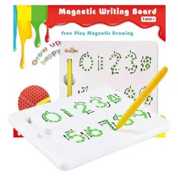 Azhari Magnetic Writing Board for Learning the Number Board for Kids Pack of 1 - Multicolour-picture-28