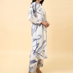 Marigold Lane Abstract Printed Regular Pure Cotton Kurta With Trousers image 2