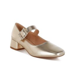 London Rag Embellished Leather Block Pumps-picture-3
