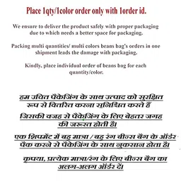 AARIJ MART 3-Pcs Navy Blue & Orange-Colored Bean Bag With Footrest & Cushion image 4