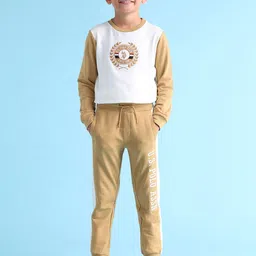 U.S. Polo Assn. Kids Boys Typography Printed Cotton Joggers Trousers-picture-37