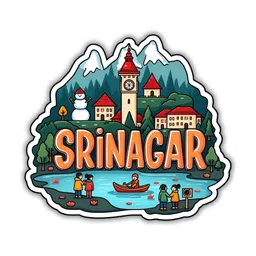 giftshala GIFTODAY Blue & Green Srinagar Printed Durable Decorative Magnet-picture-35