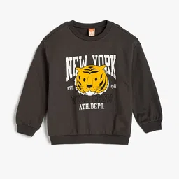 Koton Boys Typography Printed Sweatshirt-image-87