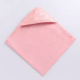 Vastramay Sleeveless Ethnic Foil Printed Kurta With Kantha Work Detailed Pant Swaddle & Booties Set - Pink image 5