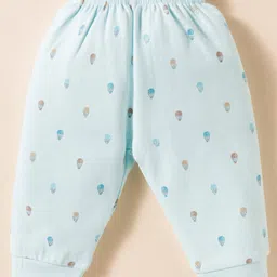 I Bears Interlock Knit Full Sleeves Co-ords Night Suit With Hot Air Balloon - Light Blue image 4