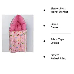 Boxot Impex Cotton Sleeping Bagjungle print- pink image 5
