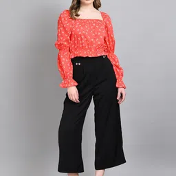 all about you Floral Printed Blouson Top image 5