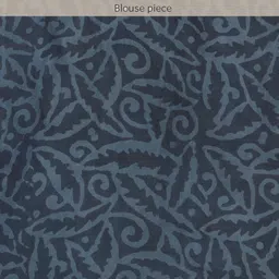 Taavi Indigo Block Printed Pure Cotton Saree image 4