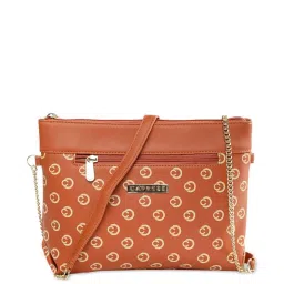 Caprese Siesta Tan Faux Leather Printed Sling Handbag image 1