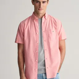 GANT Solid Button Down Regular Fit Shirt image 1
