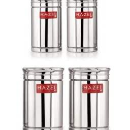 HAZEL Silver Stainless Steel Containers - Set of 4 (0.8L) image 1