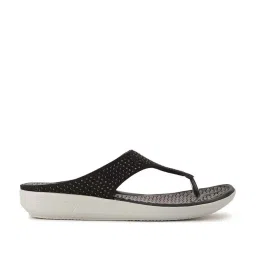 Bata Women's Black Thong Wedges image 1