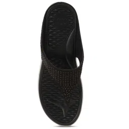 Bata Women's Black Thong Wedges image 2