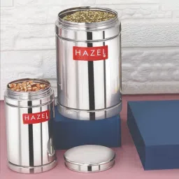 HAZEL Silver Stainless Steel Containers - Set of 4 (0.8L) image 2