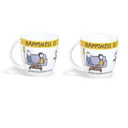 Clay Craft Multicolor Ceramic 7.5 cm Milk Mug (0.27 L) - Set of 2 image 3