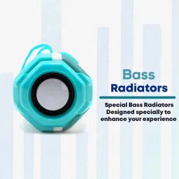 FPX Hertz Wireless Bluetooth Speaker with Super Bass Voice (Cyan) image 3