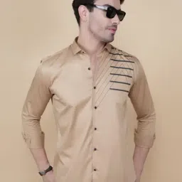 ALMATY Girac Gold Cottton Solid Shirt-picture-18