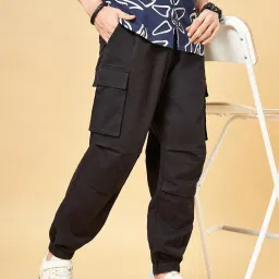 YU by Pantaloons Black Comfort Fit Joggers image 1