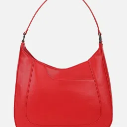 Van Heusen Red PU Solid Hobo Handbag image 1