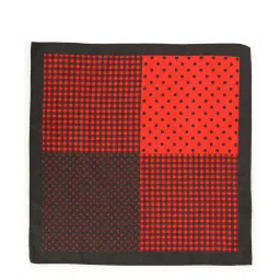Peter England Red Printed Pocket Square image 1