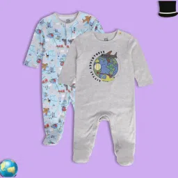 MINIKLUB Multi New Born And Baby Boys Long Sleeve Sleep Suit image 1