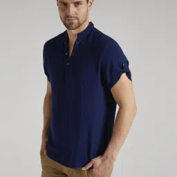 Identiti Navy Slim Fit Shirt image 2