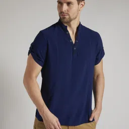 Identiti Navy Slim Fit Shirt image 3