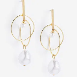 DressBerry Gold Plated Contemporary Drop Earrings-picture-25