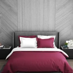 Spaces Solid Dark Violet Cotton Queen Duvet Cover-picture-0