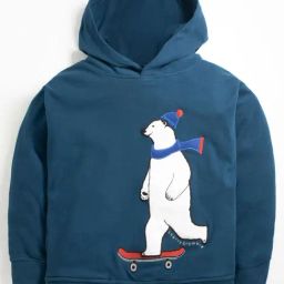 Cherry Crumble By Nitt Hyman Kids Teal Blue & White Printed Full Sleeves Sweatshirt-picture-13