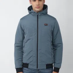 Van Heusen Sport Blue Regular Fit Hooded Jacket-picture-29