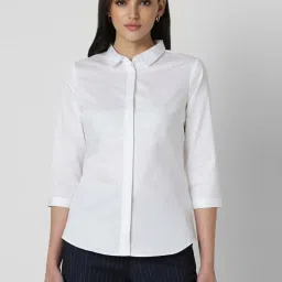 Van Heusen White Cotton Formal Shirt image 1